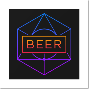 BEER – Trippy Retro Sacred Geometry Posters and Art